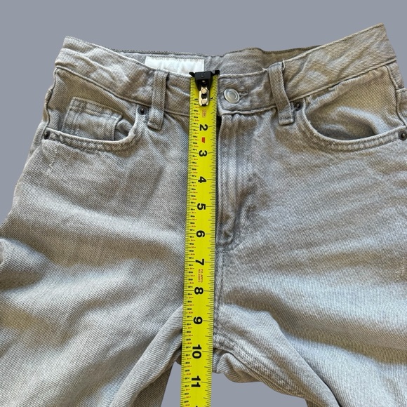 Zara Gray Denim Jeans High Rise Wide Leg Distressed Boys Girls size 12-13 - Picture 8 of 11